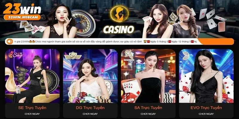 Sòng bạc live 23WIN