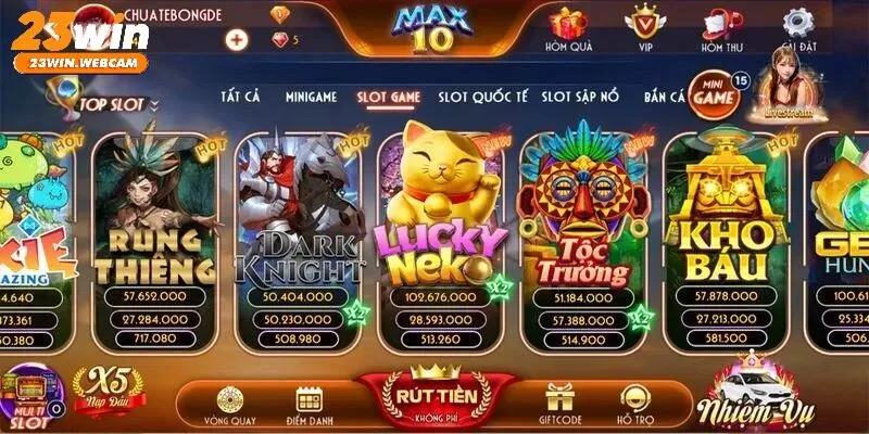 Giao diện quay hũ ấn tượng
