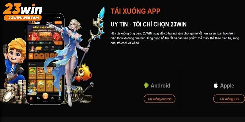 Hướng dẫn các bước tải ứng dụng 23WIN