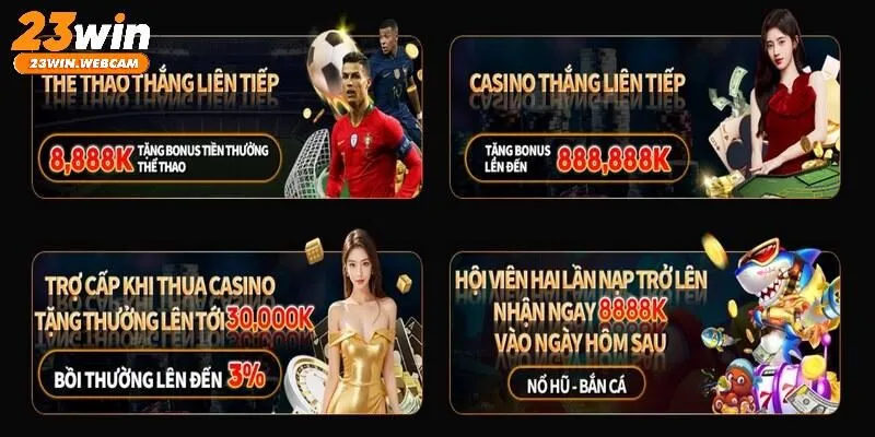 Những chương trình siêu ưu đãi tại sảnh Casino 23WIN