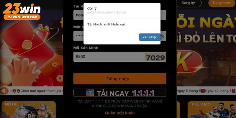 Nhiều lỗi phát sinh khi đăng nhập